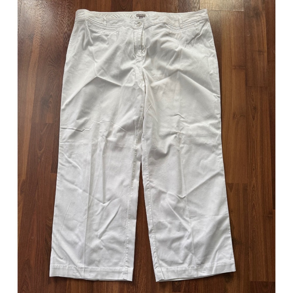 J Jill Pants Full Length Wide Leg Size 26 Plus Size White